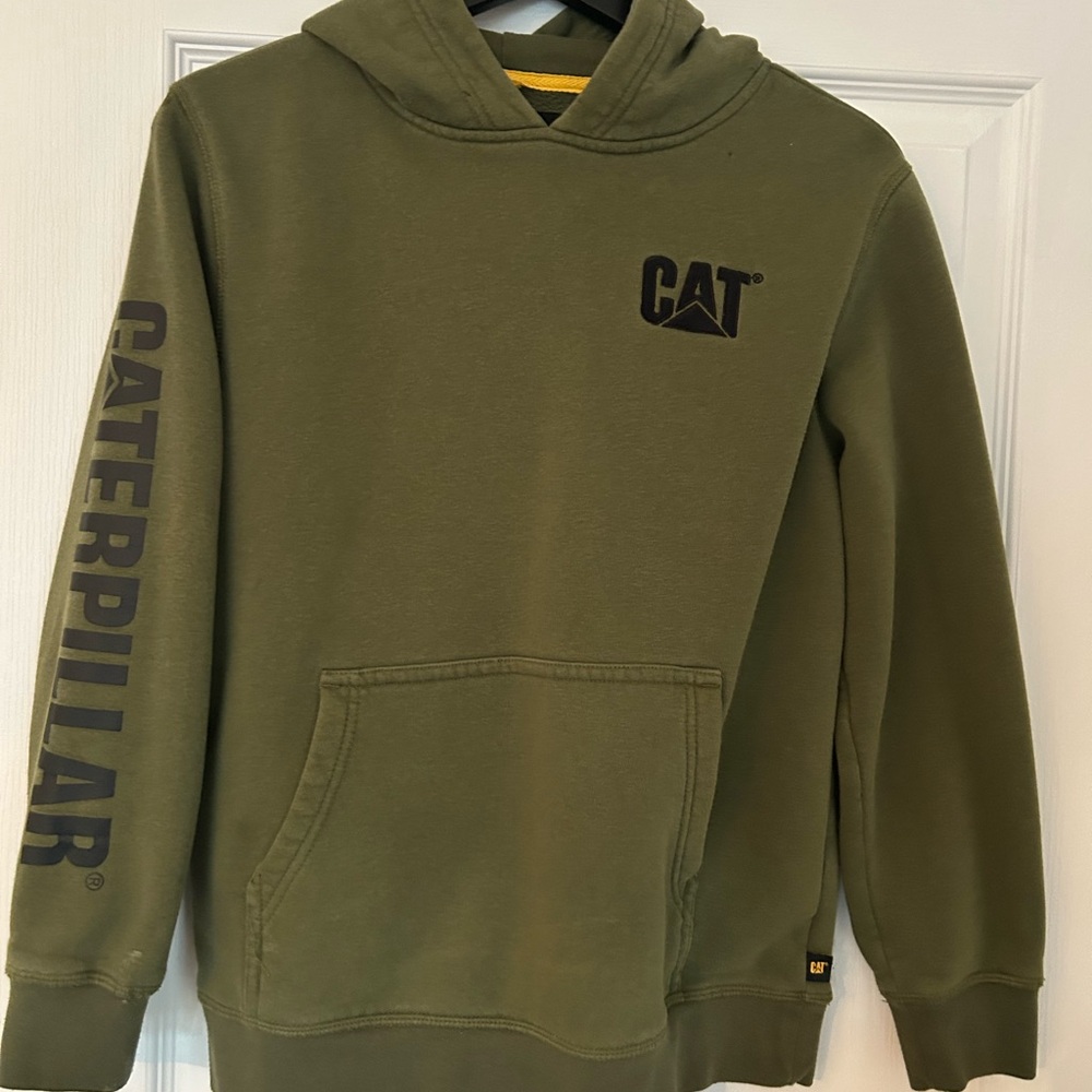 Caterpillar Olive Green Kids Hoodie